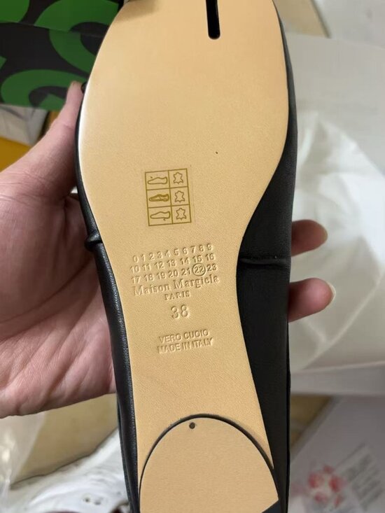 Maison Margiela Tabi Ballet Flats Black 38 - New With Box - Picture 5 of 5